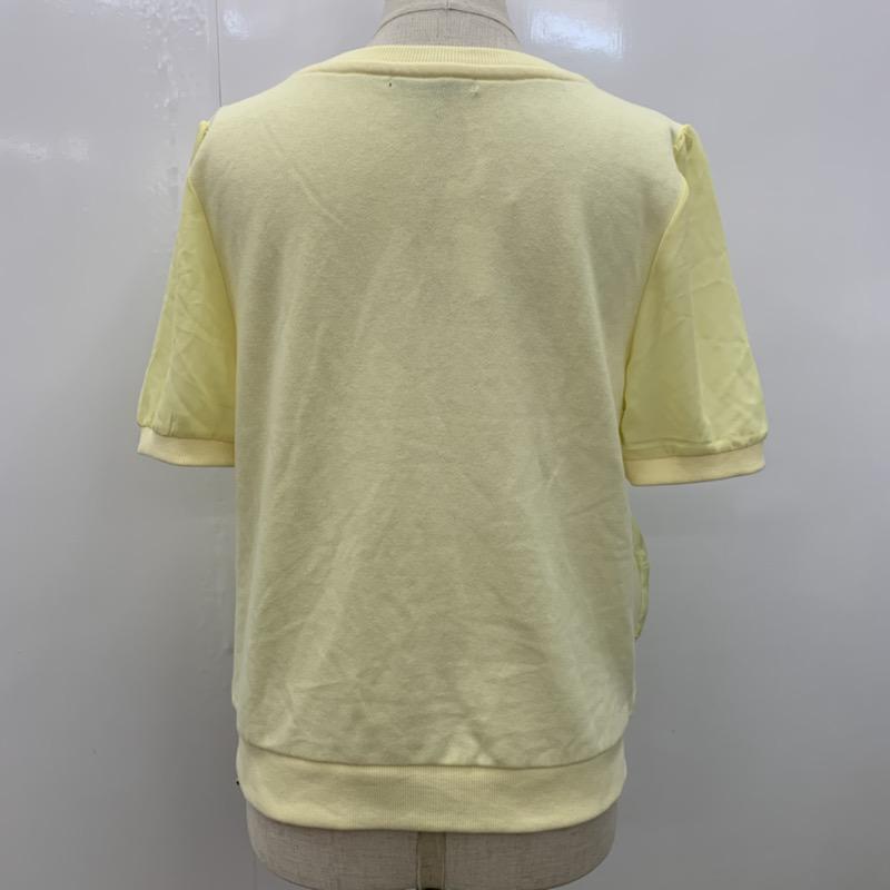 イング INGNI カットソー  半袖カットソー M 無地 黄 / イエロー /  レディース USED 古着 中古 10022874