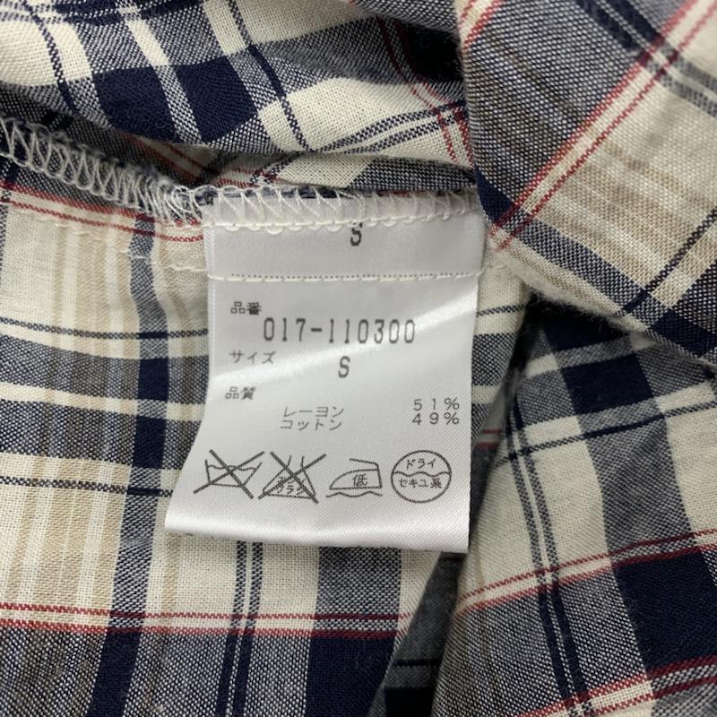 ナチュラルビューティーベーシック NATURAL BEAUTY BASIC シャツ、ブラウス 長袖シャツ チェック S チェック レディース USED 古着 中古 10022884