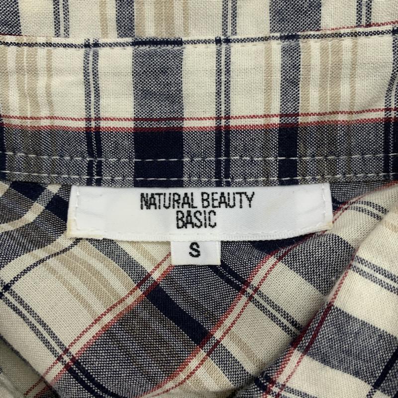 ナチュラルビューティーベーシック NATURAL BEAUTY BASIC シャツ、ブラウス 長袖シャツ チェック S チェック レディース USED 古着 中古 10022884