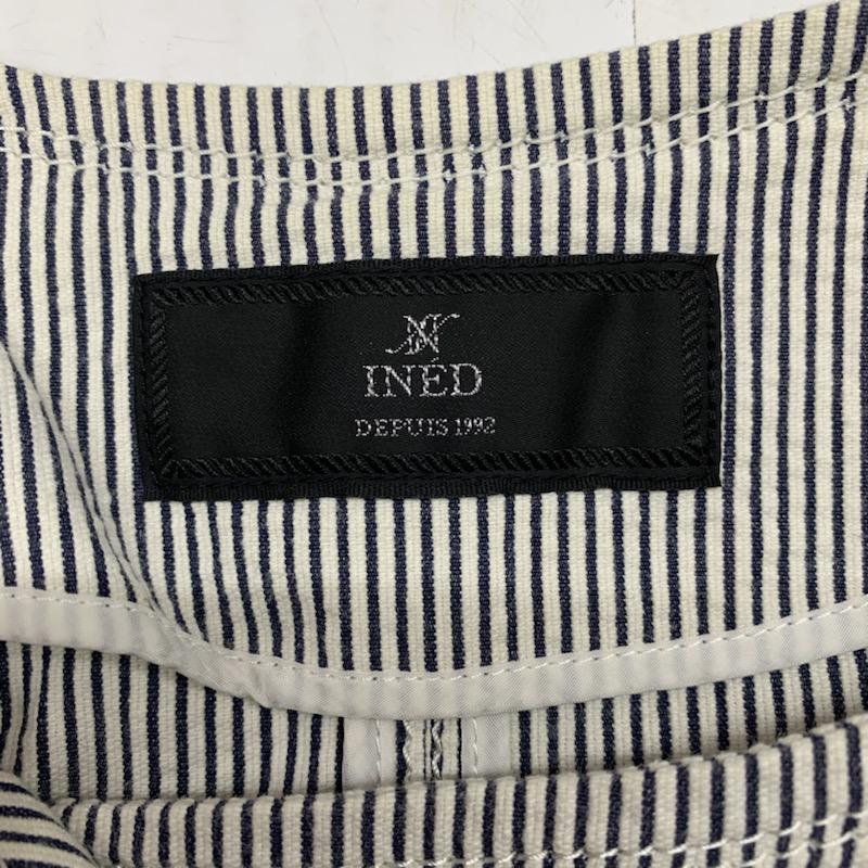 イネド INED ジャケット、上着 ジャンパー、ブルゾン ストライプ 7 ストライプ 白 / ホワイト / X 紺 / ネイビー / レディース USED 古着 中古 10022889