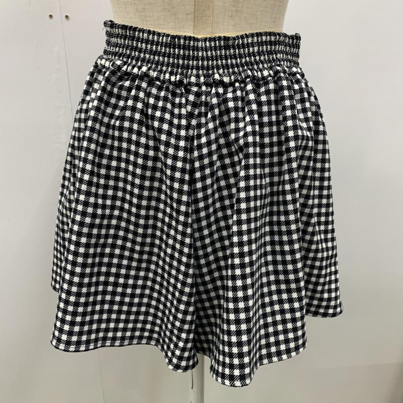 ローリーズファーム LOWRYS FARM パンツ ショートパンツ チェック FREE チェック 白 / ホワイト / X 黒 / ブラック / レディース USED 古着 中古 10023032