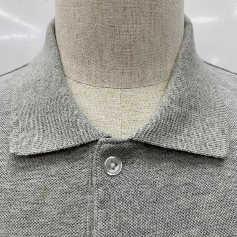 チャオパニック CIAOPANIC ポロシャツ 半袖 無地 M 無地 灰 / グレー / メンズ USED 古着 中古 10023071