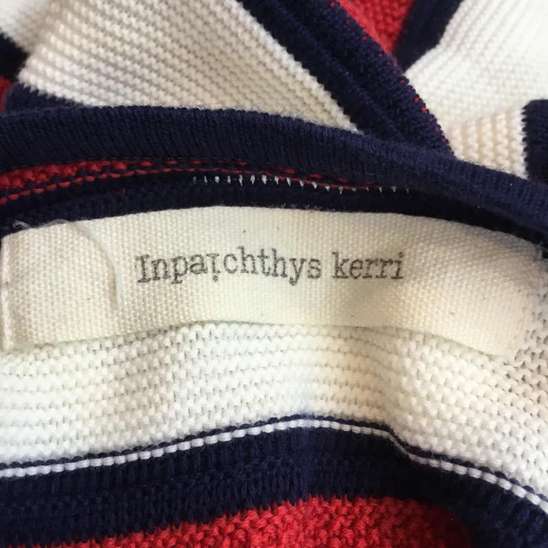 インパクティスケリー Inpaichthys kerri ニット、セーター 長袖 ボーダー S ボーダー柄 白 / ホワイト / X 赤 / レッド / X 紺 / ネイビー / レディース USED 古着 中古 10023110