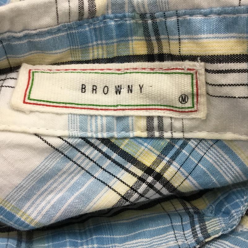 ブラウニー BROWNY シャツ、ブラウス 半袖シャツ チェック M チェック メンズ USED 古着 中古 10023139
