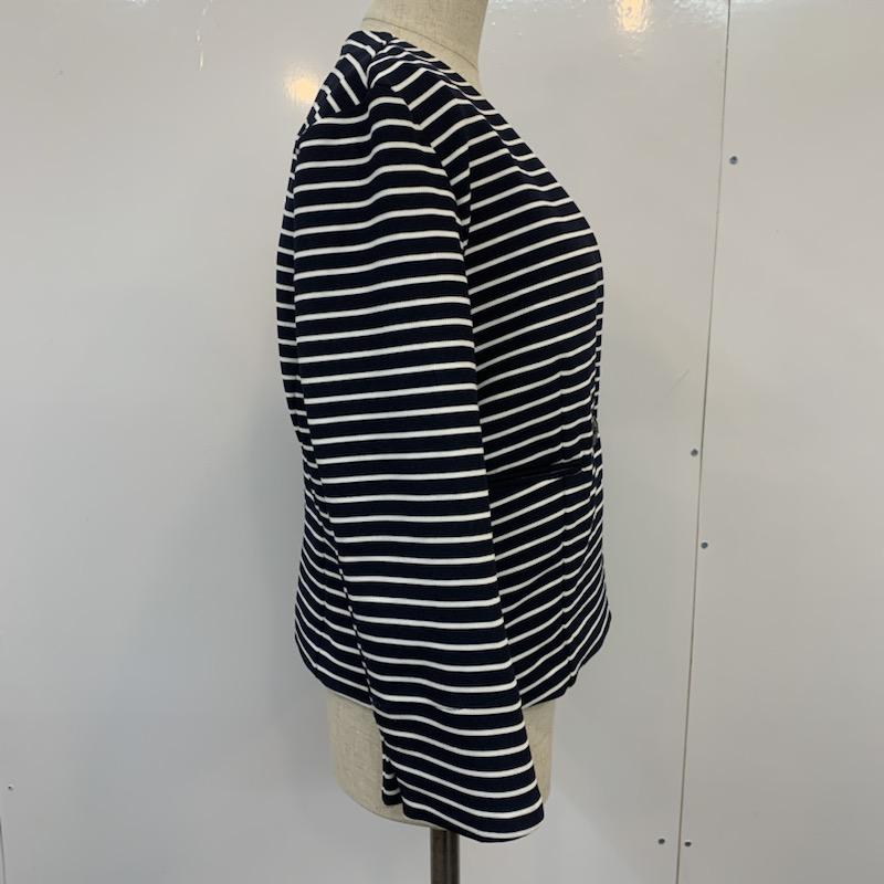 アクータ ACUTA ジャケット、上着 ジャケット FREE ボーダー柄 白 / ホワイト / X 紺 / ネイビー / レディース USED 古着 中古 10023174