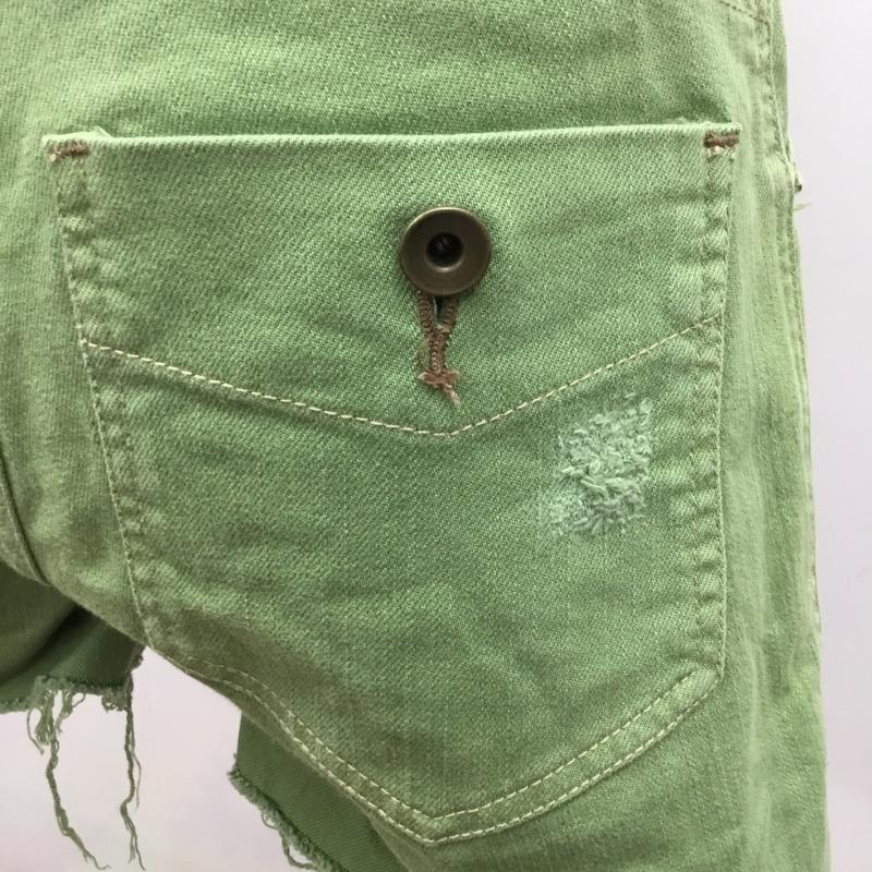 ラボラトリーワーク laboratory work パンツ ショートパンツ ショートパンツ デニム 無地 M 無地 黄緑 / イエローグリーン / レディース USED 古着 中古 10023196