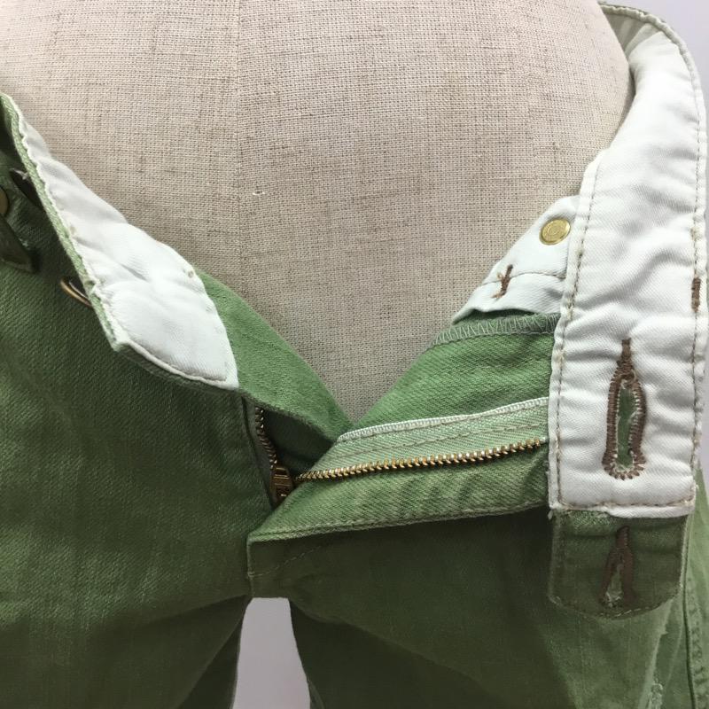ラボラトリーワーク laboratory work パンツ ショートパンツ ショートパンツ デニム 無地 M 無地 黄緑 / イエローグリーン / レディース USED 古着 中古 10023196