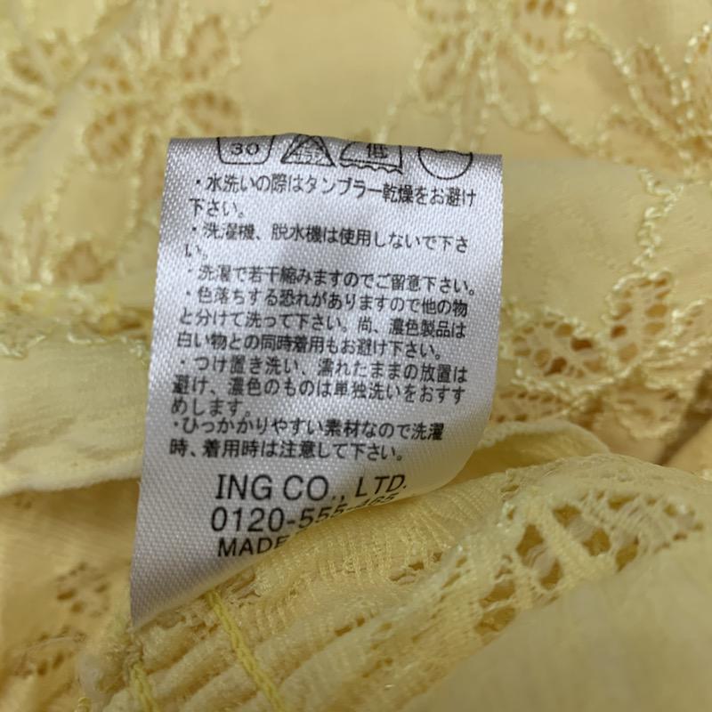 イング INGNI カットソー  半袖カットソー M 黄 / イエロー /  レディース USED 古着 中古 10023219