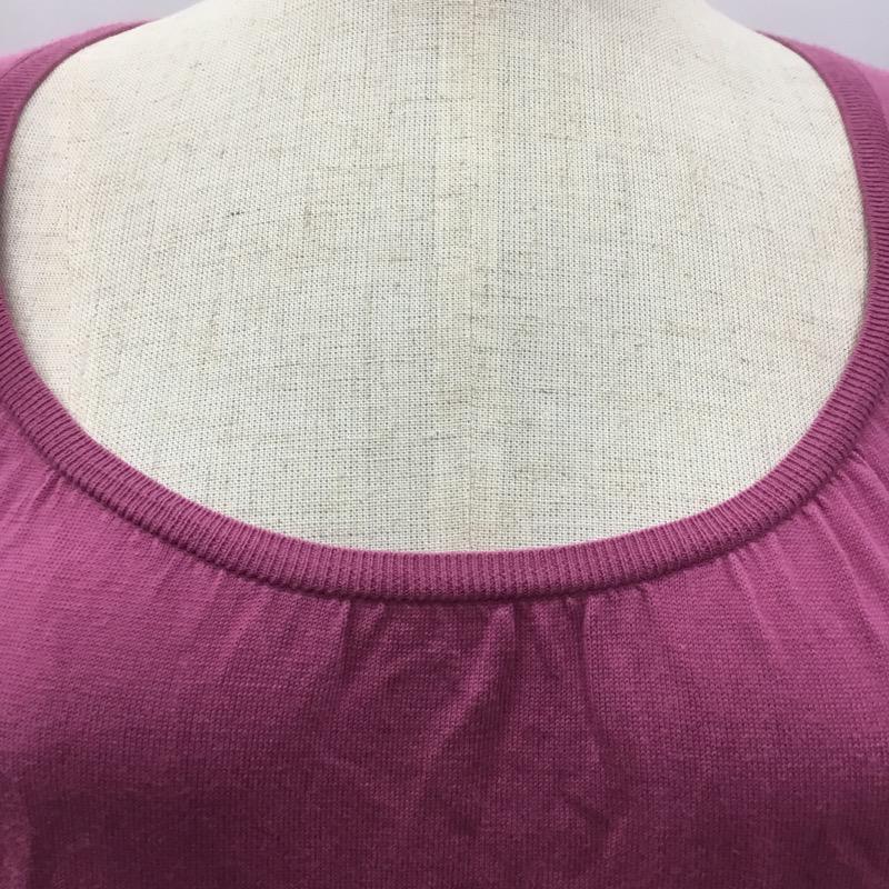ナチュラルビューティーベーシック NATURAL BEAUTY BASIC カットソー 半袖 無地 S 無地 桃 / ピンク /  レディース USED 古着 中古 10023239