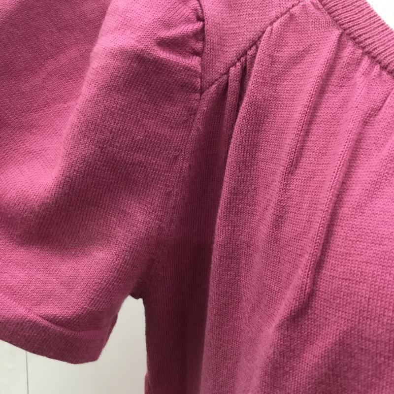 ナチュラルビューティーベーシック NATURAL BEAUTY BASIC カットソー 半袖 無地 S 無地 桃 / ピンク /  レディース USED 古着 中古 10023239
