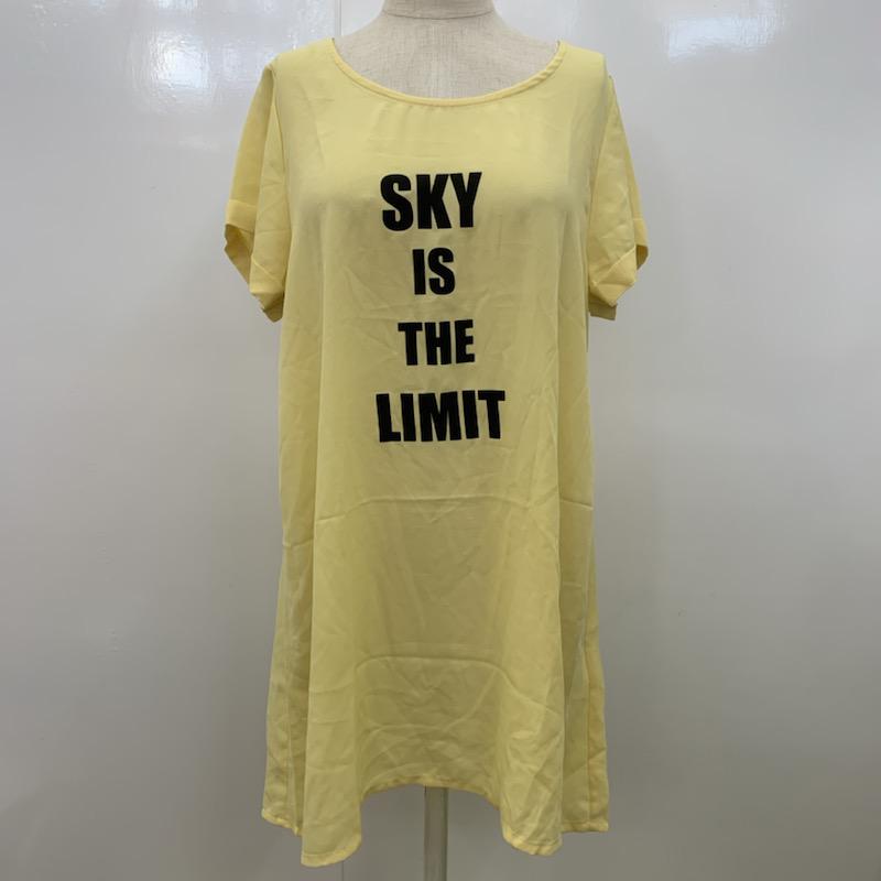 ローリーズファーム LOWRYS FARM カットソー  半袖カットソー M 無地 黄 / イエロー /  レディース USED 古着 中古 10023259