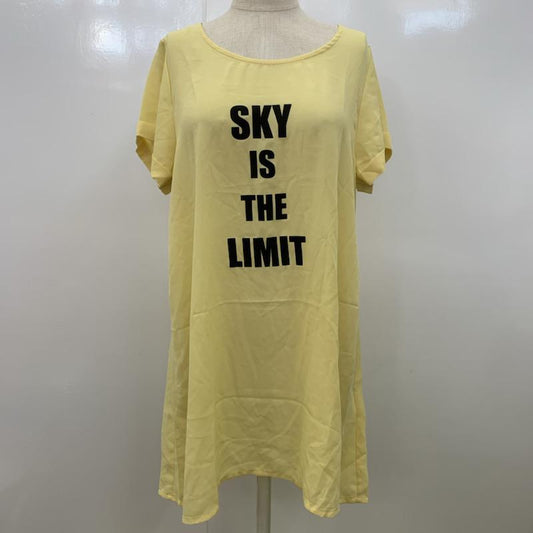 ローリーズファーム LOWRYS FARM カットソー  半袖カットソー M 無地 黄 / イエロー /  レディース USED 古着 中古 10023259