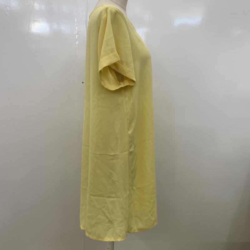 ローリーズファーム LOWRYS FARM カットソー  半袖カットソー M 無地 黄 / イエロー /  レディース USED 古着 中古 10023259