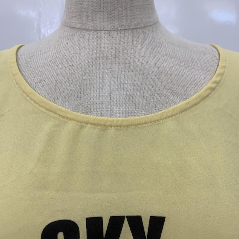 ローリーズファーム LOWRYS FARM カットソー  半袖カットソー M 無地 黄 / イエロー /  レディース USED 古着 中古 10023259
