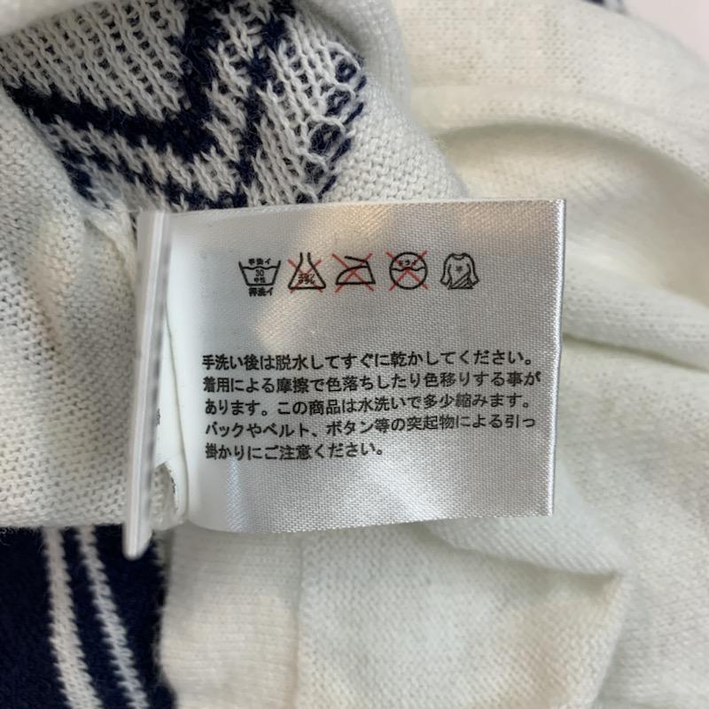 レイジブルー RAGEBLUE ニット、セーター 半袖 サマーニット M 無地 X 白 / ホワイト / X 紺 / ネイビー / メンズ USED 古着 中古 10023366