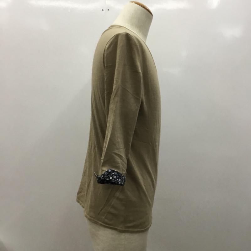 レイジブルー RAGEBLUE カットソー 七分袖 ロンT 無地 花柄 M 無地 カーキ / カーキ / メンズ USED 古着 中古 10023378
