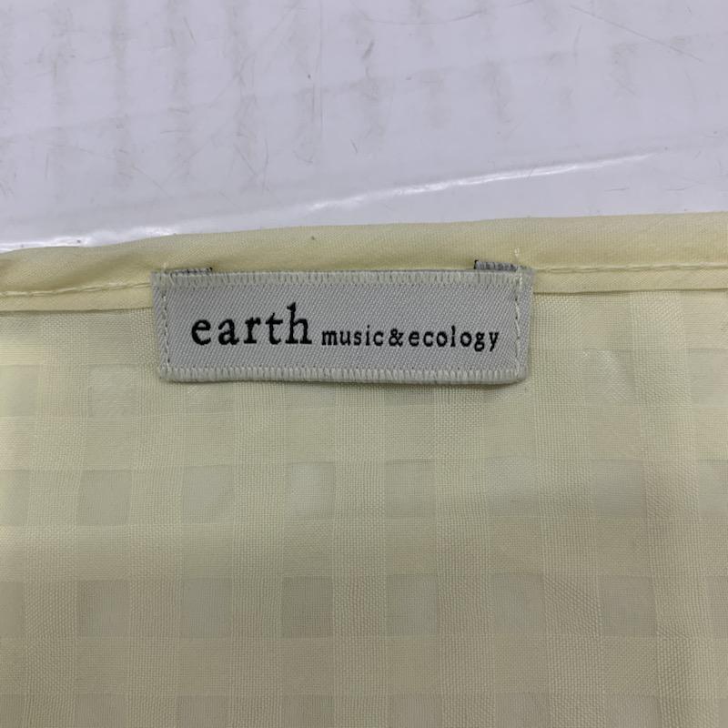 アースミュージックアンドエコロジー earth music&ecology カットソー  半袖カットソー チェック柄 FREE チェック 黄 / イエロー /  レディース USED 古着 中古 10023382