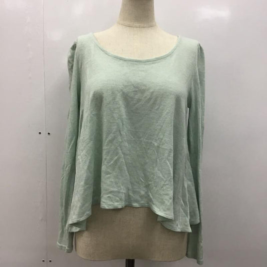 ラボラトリーワーク laboratory work カットソー 長袖 無地 M 無地 薄緑 / ライトグリーン /  レディース USED 古着 中古 10023389