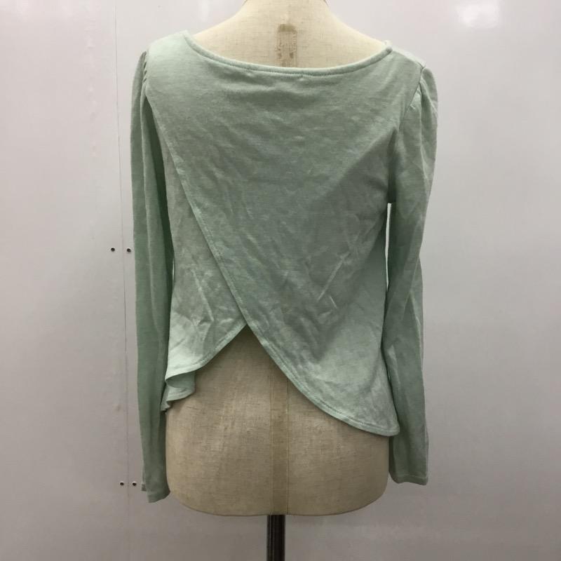 ラボラトリーワーク laboratory work カットソー 長袖 無地 M 無地 薄緑 / ライトグリーン /  レディース USED 古着 中古 10023389