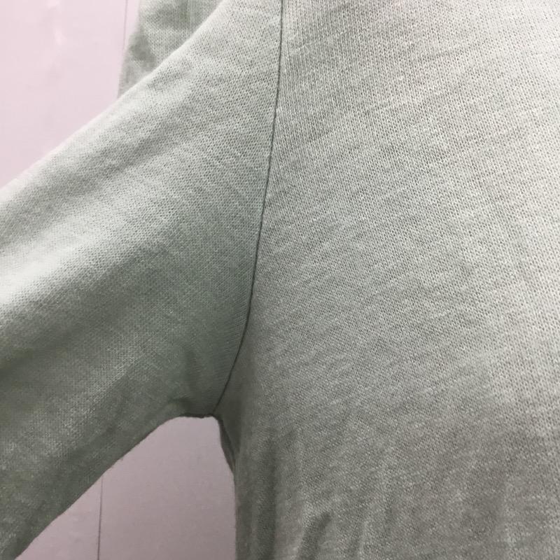 ラボラトリーワーク laboratory work カットソー 長袖 無地 M 無地 薄緑 / ライトグリーン /  レディース USED 古着 中古 10023389