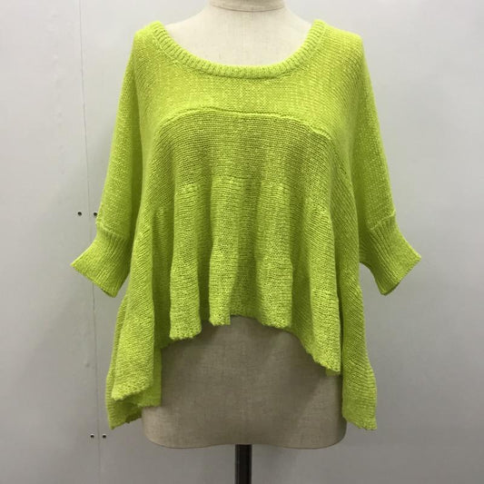 マーキュリービヨン MERCURYByon カットソー 七分袖 サマーセーター 無地 FREE 無地 黄緑 / イエローグリーン /  レディース USED 古着 中古 10023392
