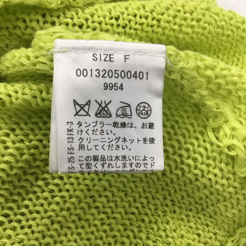 マーキュリービヨン MERCURYByon カットソー 七分袖 サマーセーター 無地 FREE 無地 黄緑 / イエローグリーン /  レディース USED 古着 中古 10023392