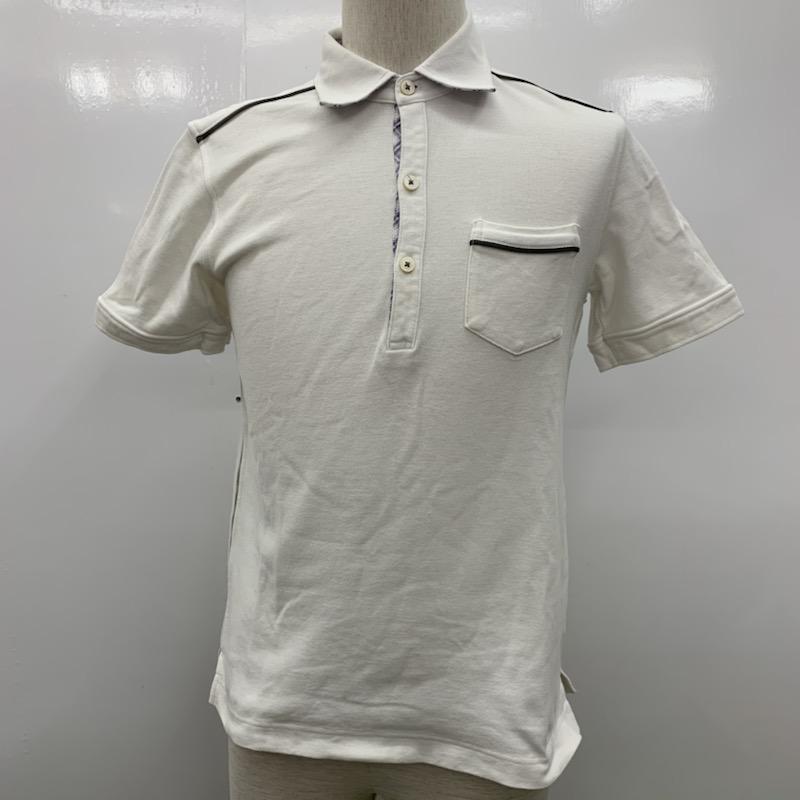アバハウス ABAHOUSE ポロシャツ 半袖 無地 3 無地 白 / ホワイト / メンズ USED 古着 中古 10023404