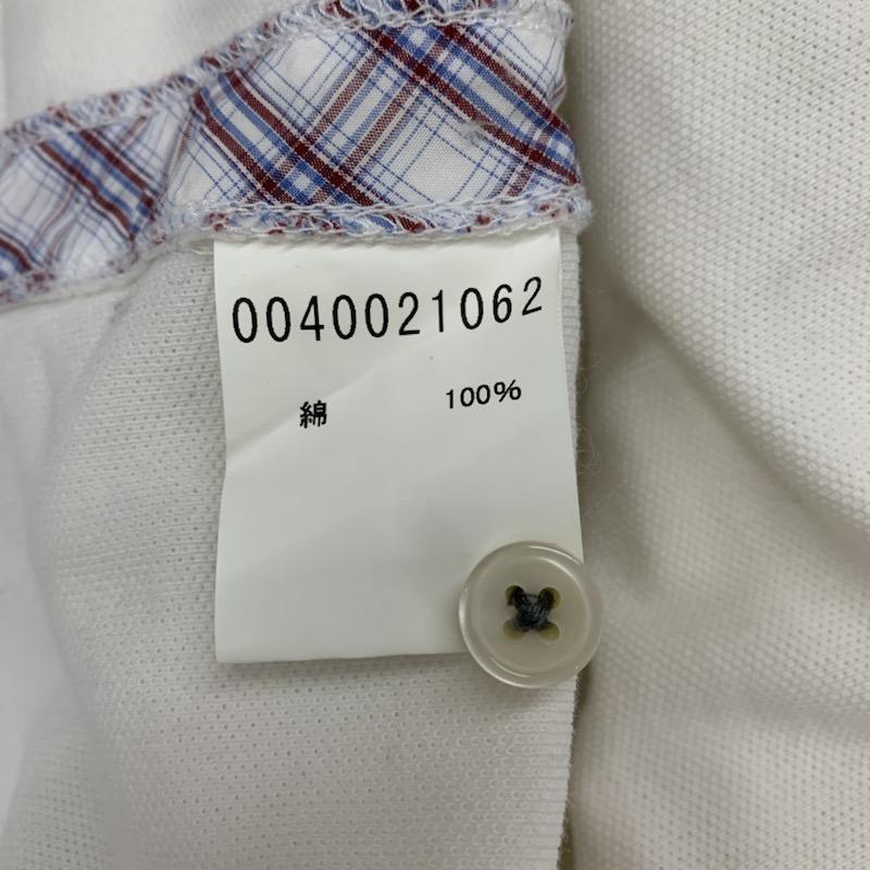 アバハウス ABAHOUSE ポロシャツ 半袖 無地 3 無地 白 / ホワイト / メンズ USED 古着 中古 10023404