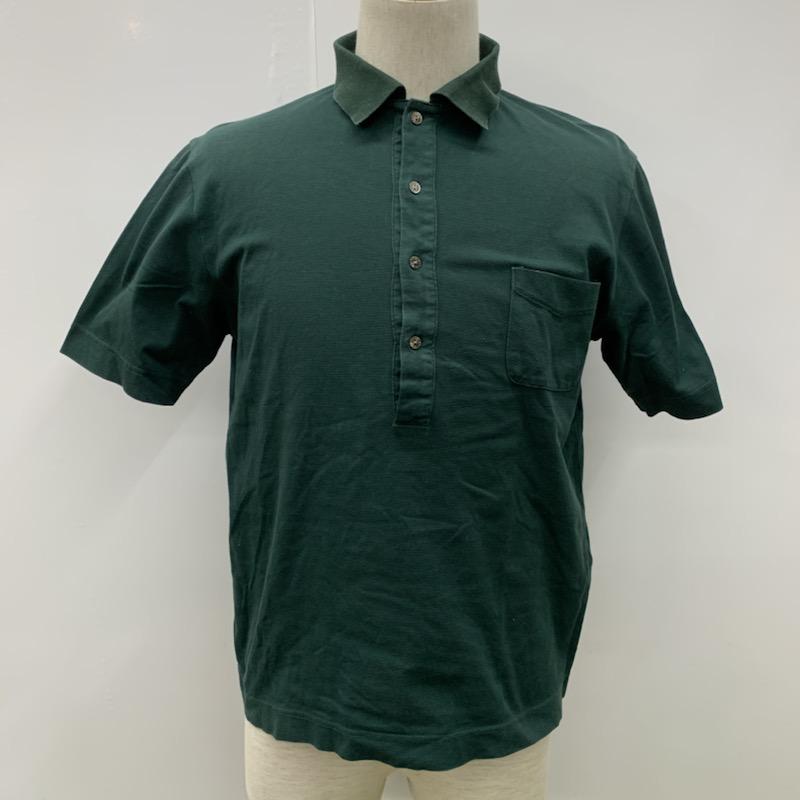 アダムエロペ ADAM ET ROPE' ポロシャツ 半袖 無地 42 無地 緑 / グリーン / メンズ USED 古着 中古 10023408