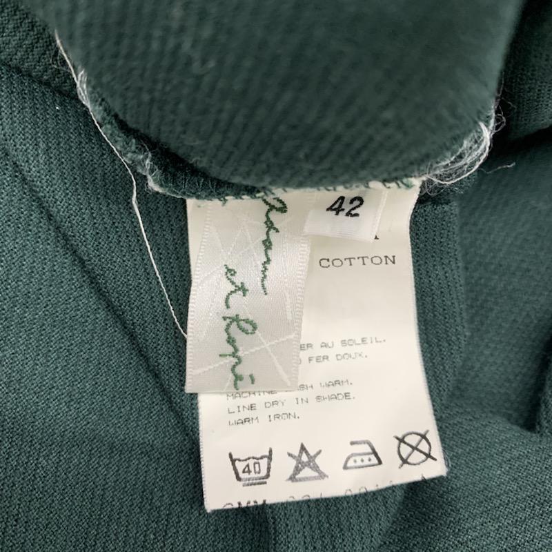 アダムエロペ ADAM ET ROPE' ポロシャツ 半袖 無地 42 無地 緑 / グリーン / メンズ USED 古着 中古 10023408