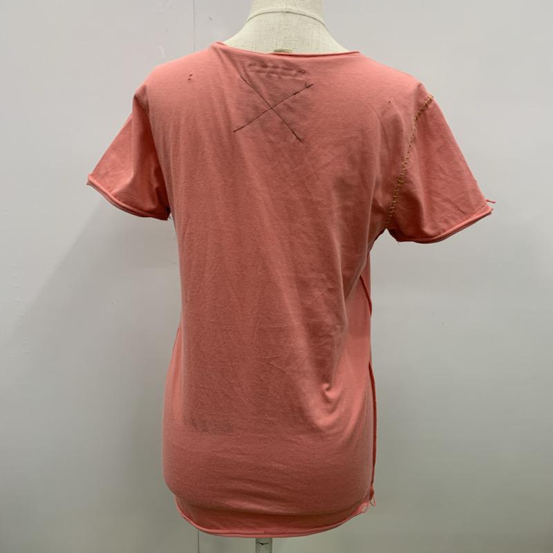 オーバーデザインクリエイション overdesigncreation Tシャツ Tシャツ プリント Vネック S 桃 / ピンク / レディース USED 古着 中古 10023441