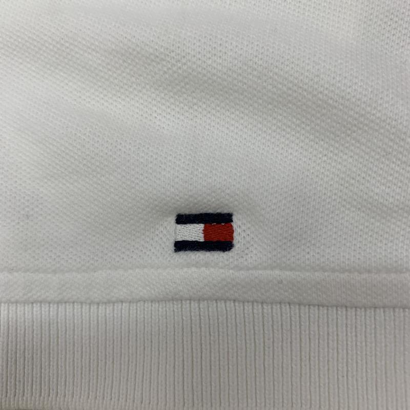 トミーヒルフィガー TOMMY HILFIGER ポロシャツ 半袖 無地 ワンポイント S 無地 X ワンポイント 白 / ホワイト / メンズ USED 古着 中古 10023450
