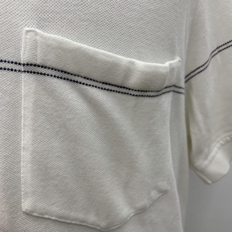 トミーヒルフィガー TOMMY HILFIGER ポロシャツ 半袖 無地 ワンポイント S 無地 X ワンポイント 白 / ホワイト / メンズ USED 古着 中古 10023450