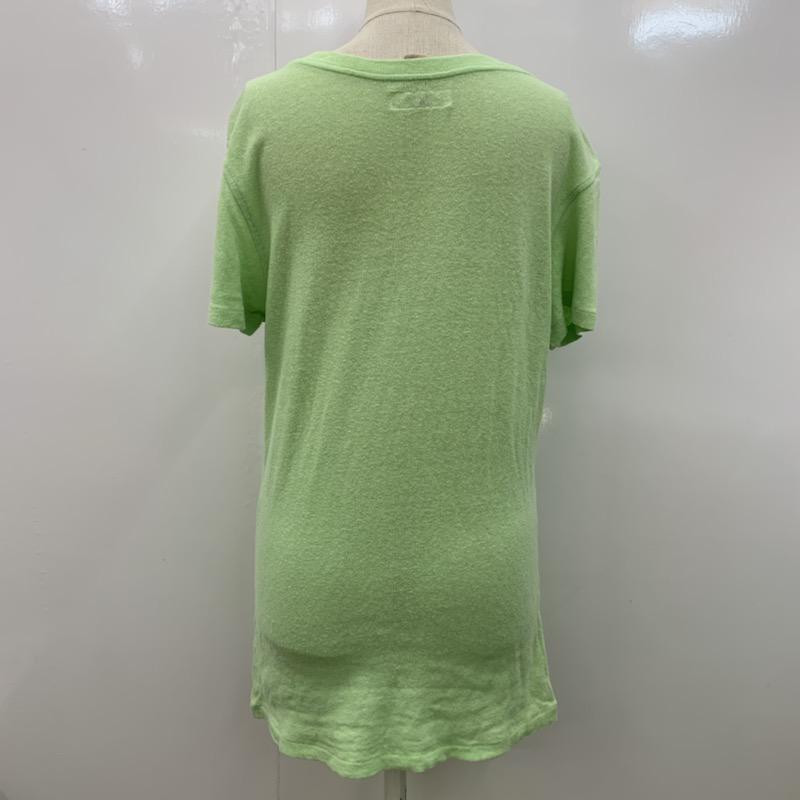 ハリウッドランチマーケット HOLLYWOOD RANCH MARKET カットソー  半袖 カットソー Vネック 2 無地 緑 / グリーン /  レディース USED 古着 中古 10023485
