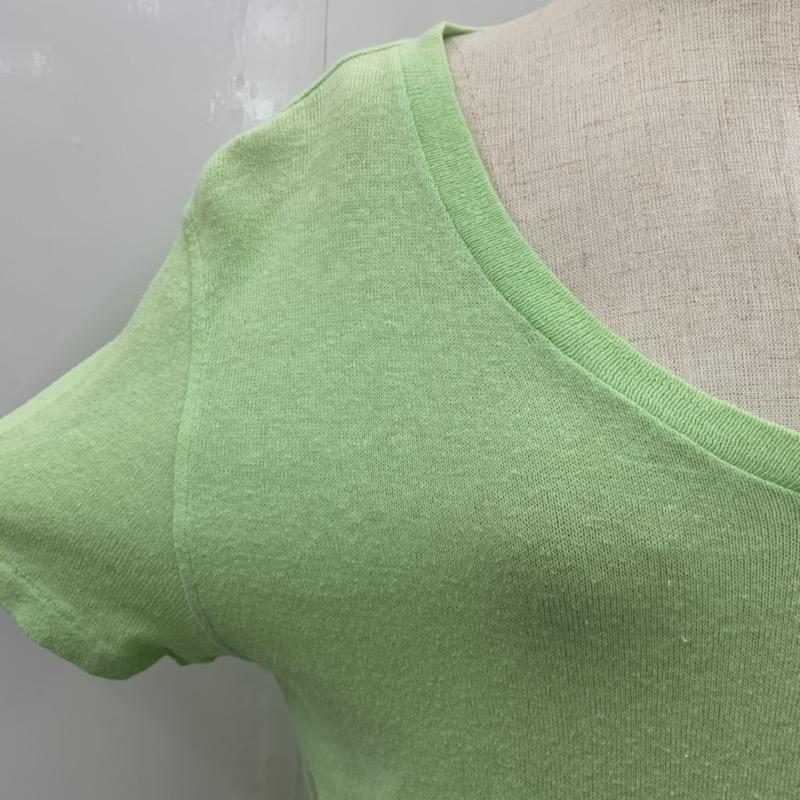 ハリウッドランチマーケット HOLLYWOOD RANCH MARKET カットソー  半袖 カットソー Vネック 2 無地 緑 / グリーン /  レディース USED 古着 中古 10023485