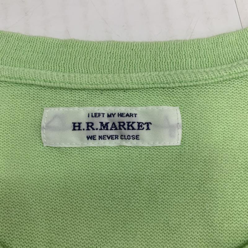 ハリウッドランチマーケット HOLLYWOOD RANCH MARKET カットソー  半袖 カットソー Vネック 2 無地 緑 / グリーン /  レディース USED 古着 中古 10023485