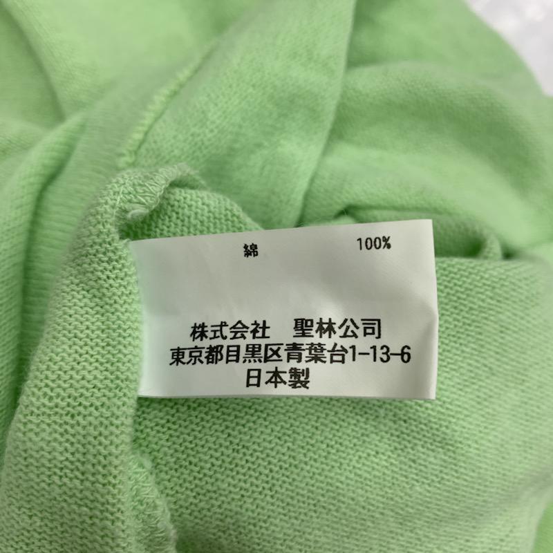 ハリウッドランチマーケット HOLLYWOOD RANCH MARKET カットソー  半袖 カットソー Vネック 2 無地 緑 / グリーン /  レディース USED 古着 中古 10023485