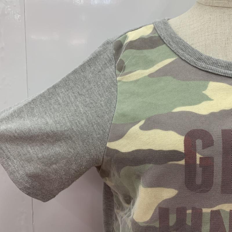 ビームス ハート BEAMS HEART Tシャツ Tシャツ カモ柄 メッシュ 灰 / グレー / レディース USED 古着 中古 10023551