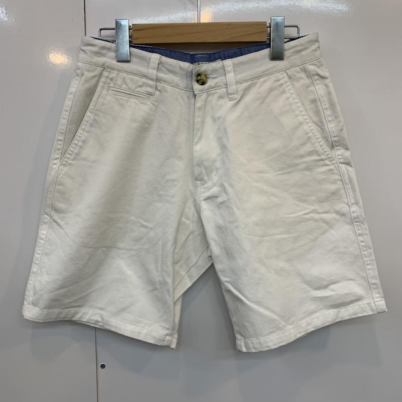 ブラウニー BROWNY パンツ ショートパンツ 短パン S 無地 白 / ホワイト / メンズ USED 古着 中古 10023629