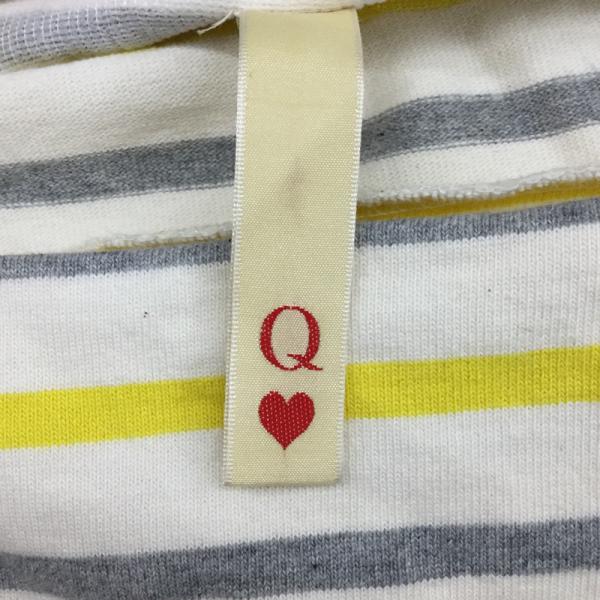 キュー Q カットソー  半袖カットソー ボーダー ボーダー柄 レディース USED 古着 中古 10023640
