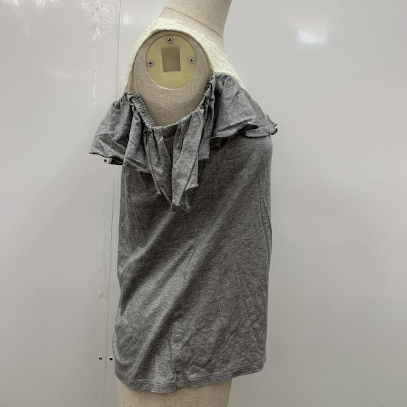 ジルスチュアート JILLSTUART カットソー  半袖カットソー FREE 無地 灰 / グレー /  レディース USED 古着 中古 10023642