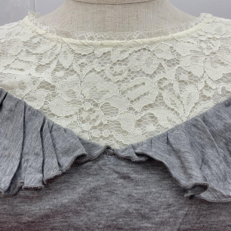 ジルスチュアート JILLSTUART カットソー  半袖カットソー FREE 無地 灰 / グレー /  レディース USED 古着 中古 10023642