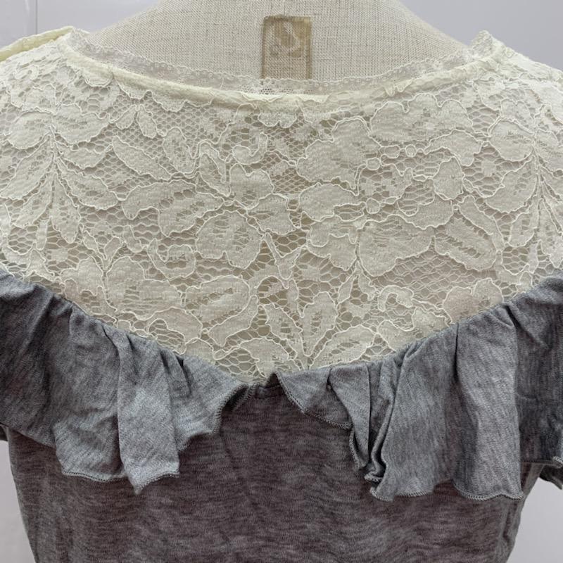 ジルスチュアート JILLSTUART カットソー  半袖カットソー FREE 無地 灰 / グレー /  レディース USED 古着 中古 10023642