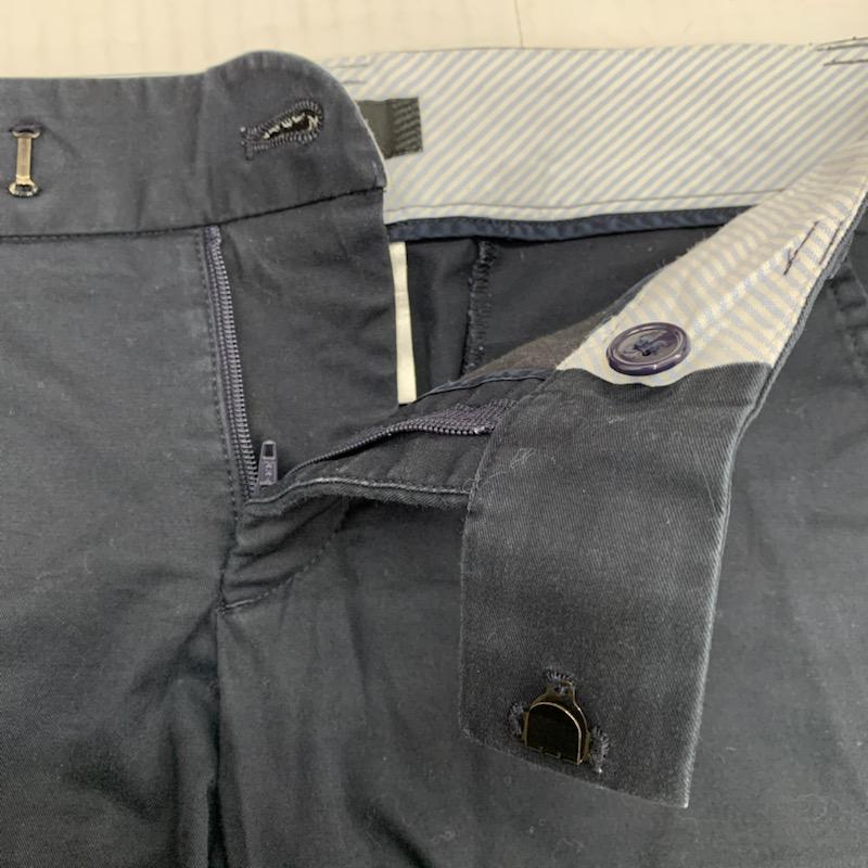 イネド INED パンツ クロップドパンツ 9 無地 紺 / ネイビー / レディース USED 古着 中古 10023672