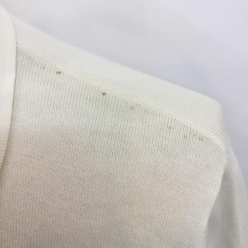 デラックス DELUXE ポロシャツ 七分袖 ボーダー M ボーダー柄 白 / ホワイト / X 青 / ブルー / メンズ USED 古着 中古 10023677