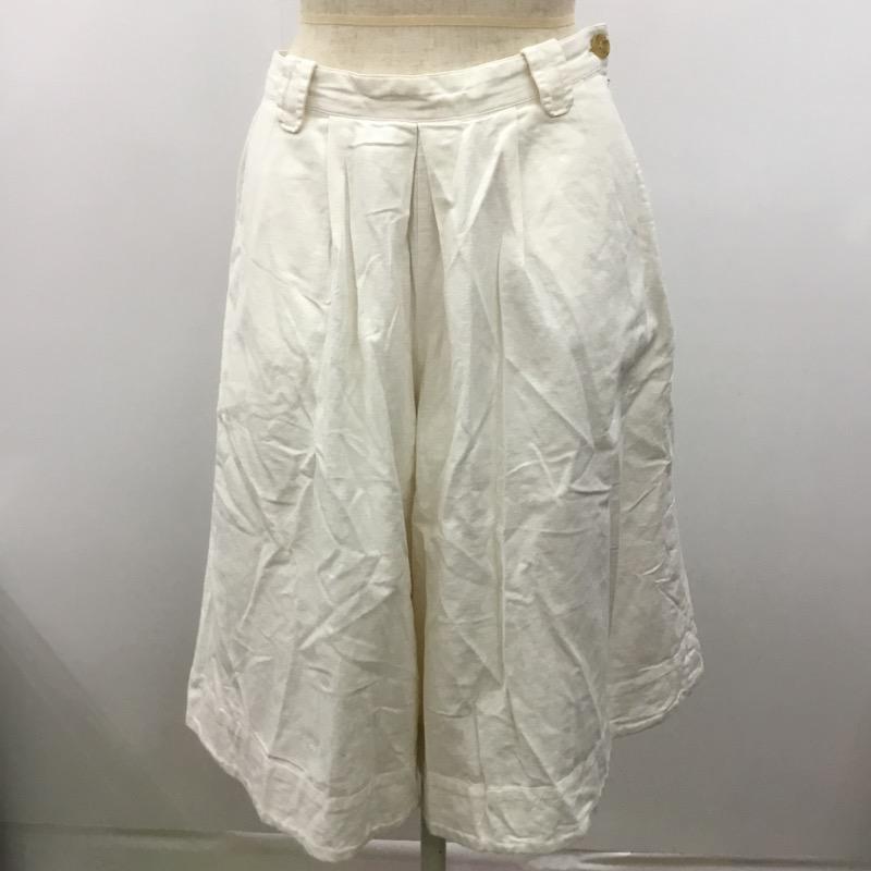 エヘカソポ ehka sopo パンツ ガウチョパンツ ワイド 無地 白 / ホワイト / レディース USED 古着 中古 10023704