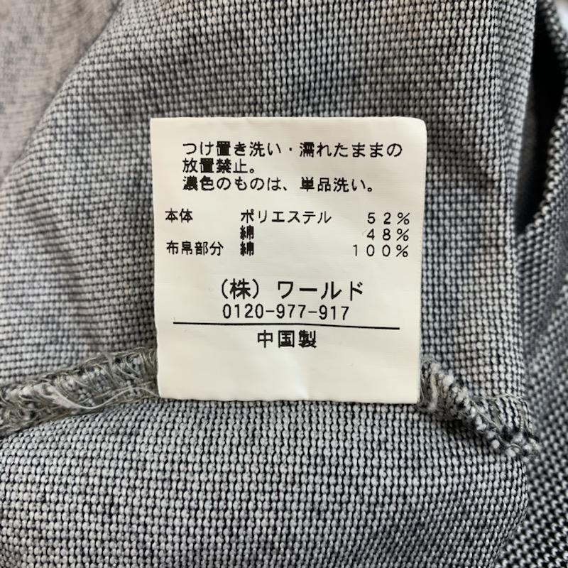ザショップティーケーミクスパイス THESHOPTKMIXPICE ポロシャツ 半袖 2重襟 無地 チェック M 無地 X チェック 灰 / グレー / メンズ USED 古着 中古 10023710