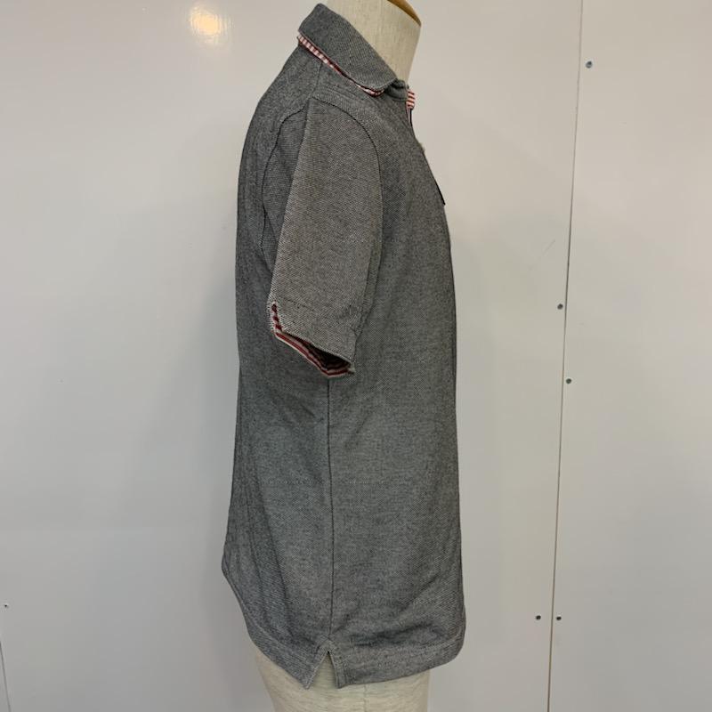 ザショップティーケーミクスパイス THESHOPTKMIXPICE ポロシャツ 半袖 2重襟 無地 チェック M 無地 X チェック 灰 / グレー / メンズ USED 古着 中古 10023710