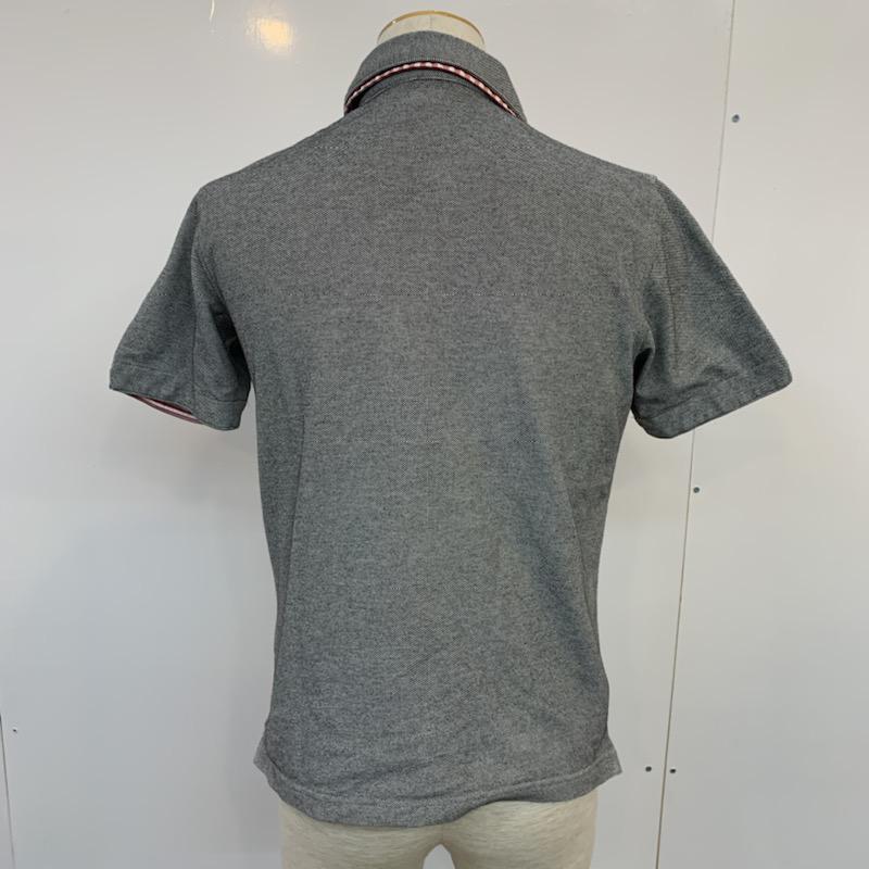 ザショップティーケーミクスパイス THESHOPTKMIXPICE ポロシャツ 半袖 2重襟 無地 チェック M 無地 X チェック 灰 / グレー / メンズ USED 古着 中古 10023710