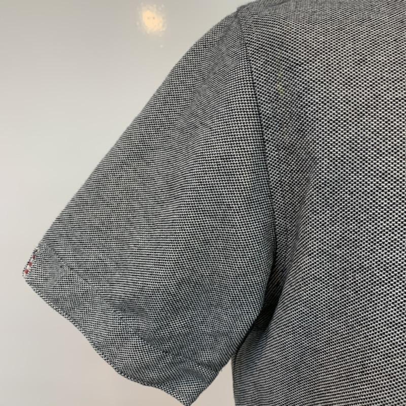 ザショップティーケーミクスパイス THESHOPTKMIXPICE ポロシャツ 半袖 2重襟 無地 チェック M 無地 X チェック 灰 / グレー / メンズ USED 古着 中古 10023710